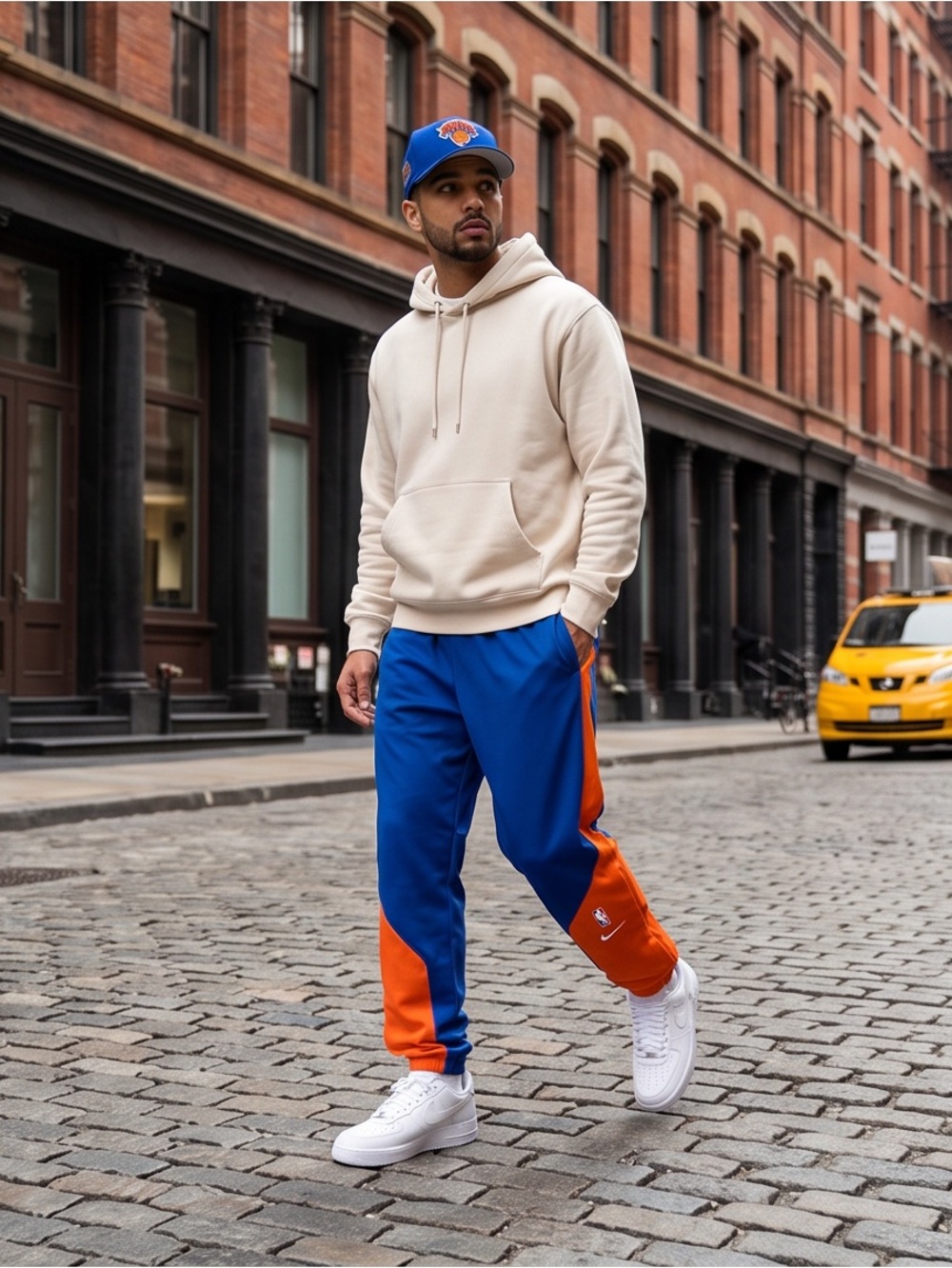 Nike New York Knicks NBA Pregame Warmup Button Sweatpants Blue Men Size XXL Tall